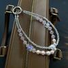 Elegant Butterfly Crystal Phone Strap with Diamond Beaded Pendant for Women Outdoor Travel Wrist Accessory
