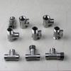 Stainless Steel 4-Point Thickened Male & Female Thread Live Joint Tee Gas/Water Pipe Elbow Fittings