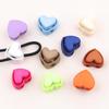 5Pcs Colorful Garment Stoppers Heart-Shaped Plastic Cord Locks Double Hole Spring Toggle Anti-Slip Stoppers Garment Accessories