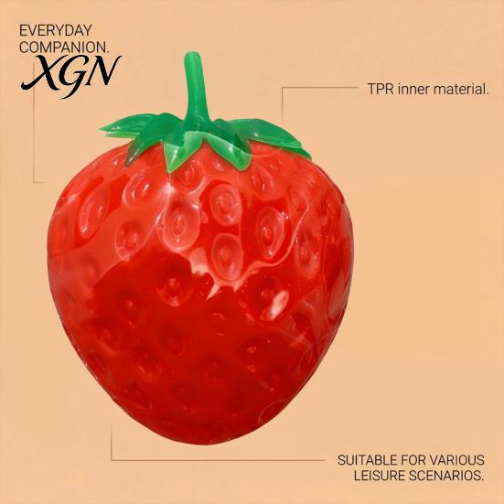 Sensory Stress Toy 1/2Pcs Red Strawberry Ball Realistic Mini Squeeze Fidget Soft Stretchy Simulated Fruit Party Favors Compact