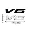 AJI1 3D ABS Chrome Car S V6 Letters Rear Trunk Badge Emblem stickers For Ford Focus Bronco STRACING Fusion Kuga Mondeo Auto Styling