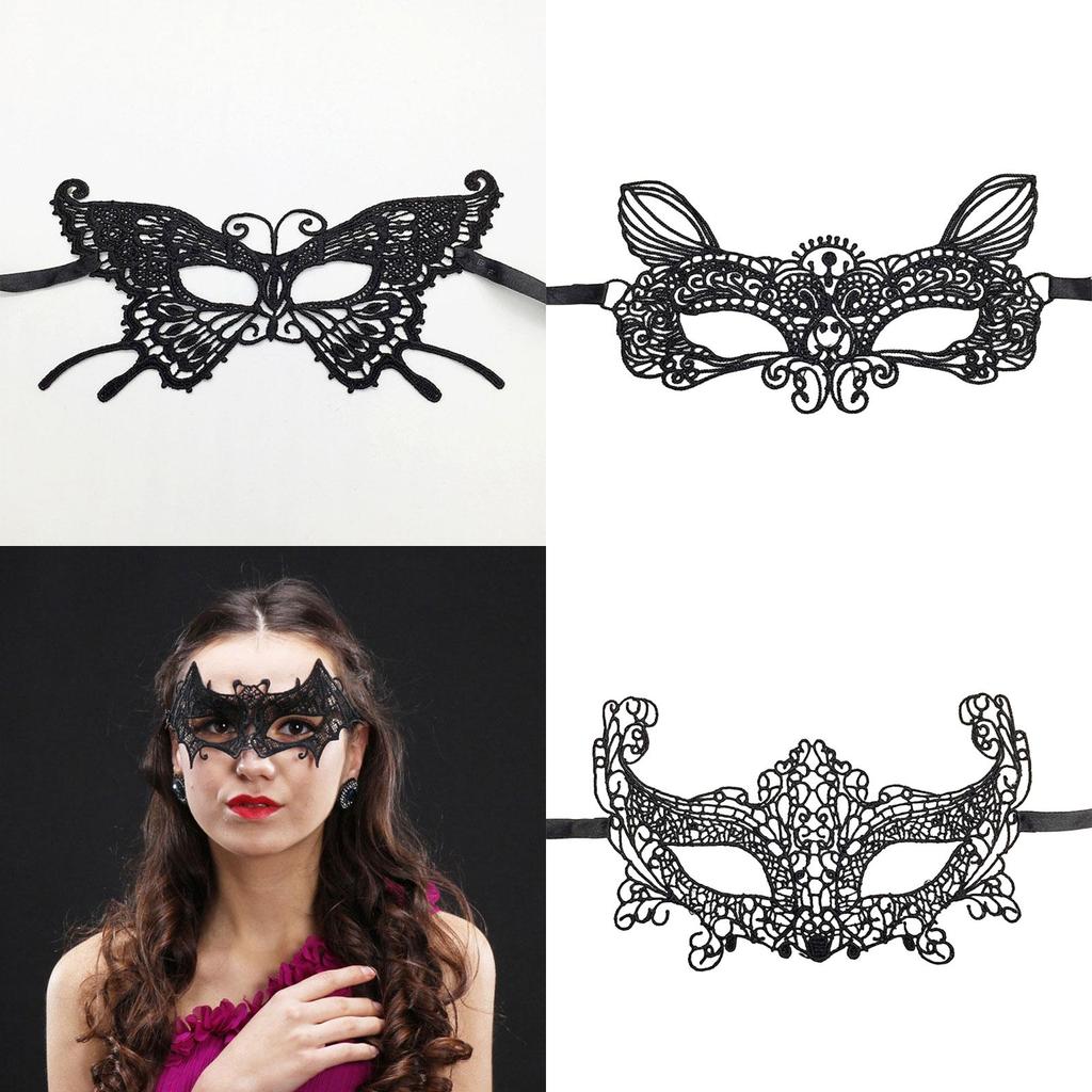 Tajemnicza Koronkowa Maska na Oczy Anioła Seksowny Kostium Cosplay na Imprezę Świąteczną