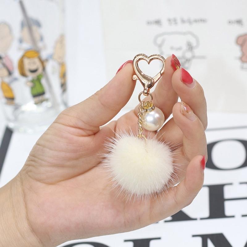Plush Bag Pendant Practical Key Holder Decor Car Keyring Ornament for Backpacks