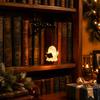 Library Style Ornament Ghost Reading Bookshelf Light, Vintage Metal Book Nook Lamp, Spooky Bookend Lamp Ornament, Warm LED Shelf Light for Lovers