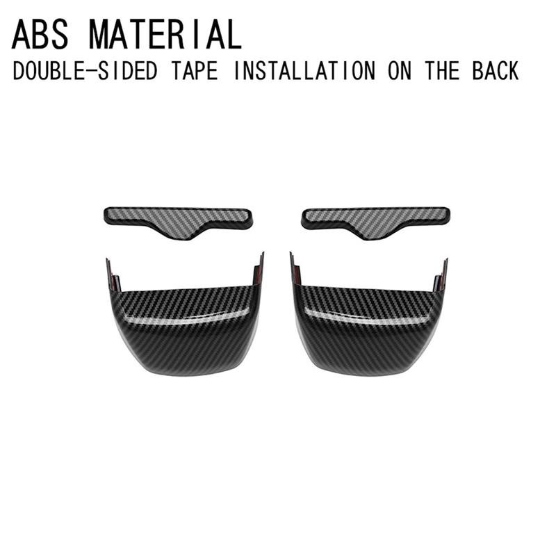 ABLZ-Car Rearview Mirror Base Trim Sticker Car Exterior Decoration Accessories For Toyota Prado LC250 2024 Carbon Fiber