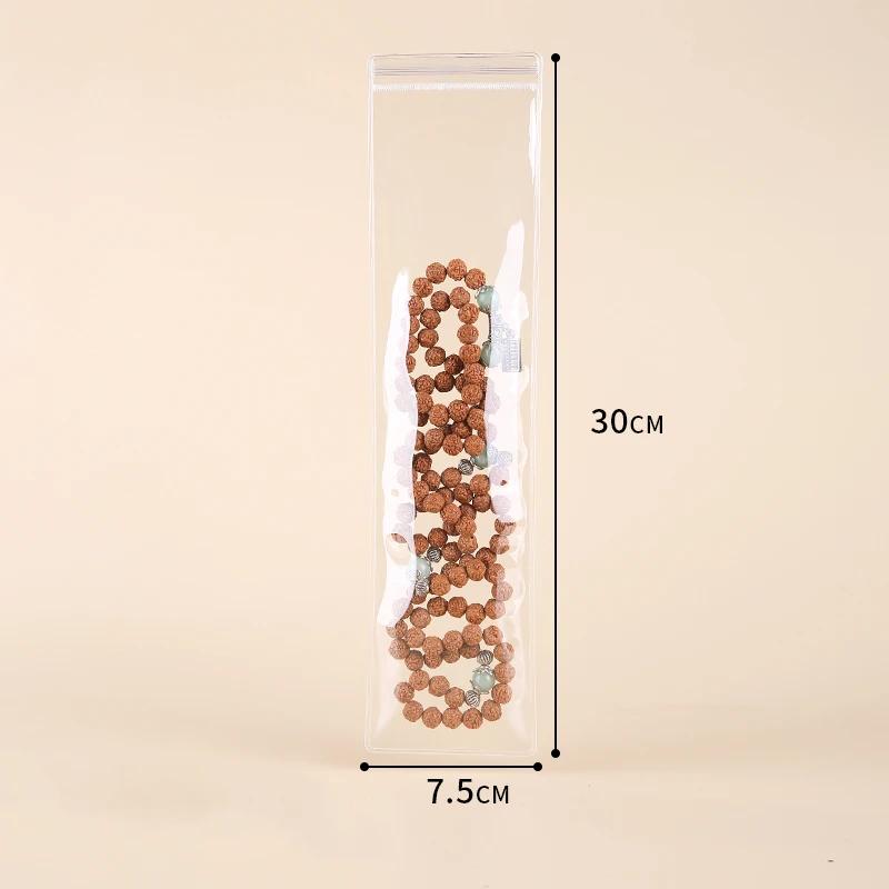 10-100 pièces 0,44 mm PVC Transparent Sac de Rangement pour Bijoux 5x7-10x26cm Boucles d'oreilles Colliers Montres Bagues Bracelets Sac d'Emballage Scellé