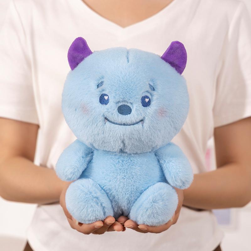

New Ledi doll cute butter bear plush toy doll soft cute strawberry bear blue monster 23cm