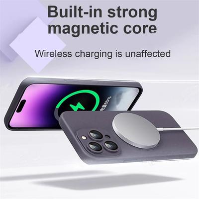 Luxusní pouzdro na telefon s bezdrátovým nabíjením pro iPhone 13 Pro 14 12 11 15 Pro Max 14 Plus Xs Max magnetický matný ochranný kryt čočky nárazníku