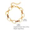 Chunky Chain Bracelet for Women, Adjustable Stainless Steel Thick Link Gold Plated Bracelets, Statement Jewelry Non Tarnish