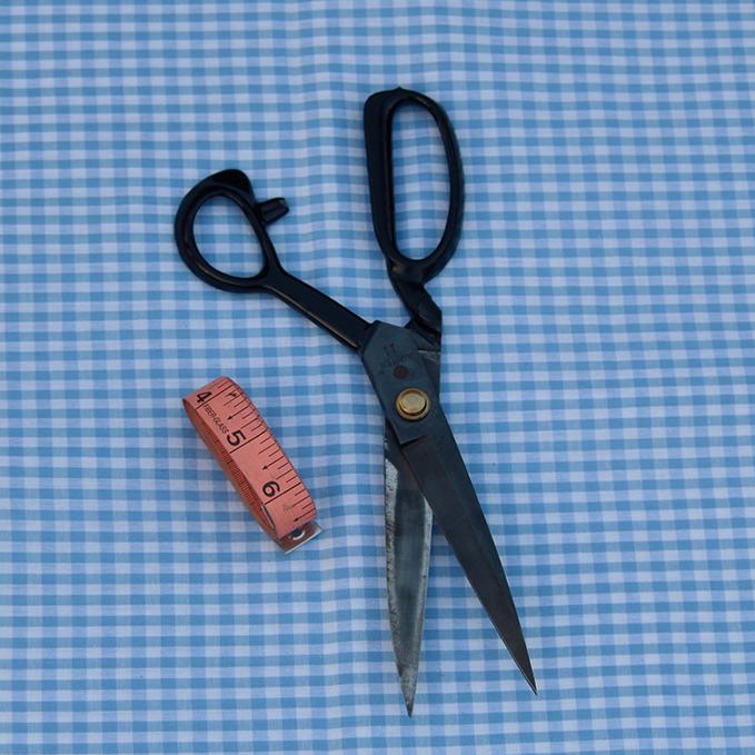 Premium Blått Rutete Gingham-stoff | 100% Bomull, 240 GSM, Garnfarget – Perfekt for Skjorter & Møbeltrekk