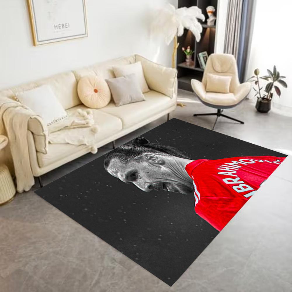 Soccer Player Action Area Rug Design for Game Room Hallway Foyer Dormitory Antislip Carpet Anime Office Decor Best for Christmas