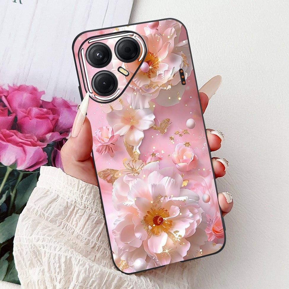 For Tecno Pova 7 5G Cover Case LJ7 Luxury Butterfly Love Fashion Flowers Cool Lion Painted Phone Case For Techno Pova7 5G Bumper