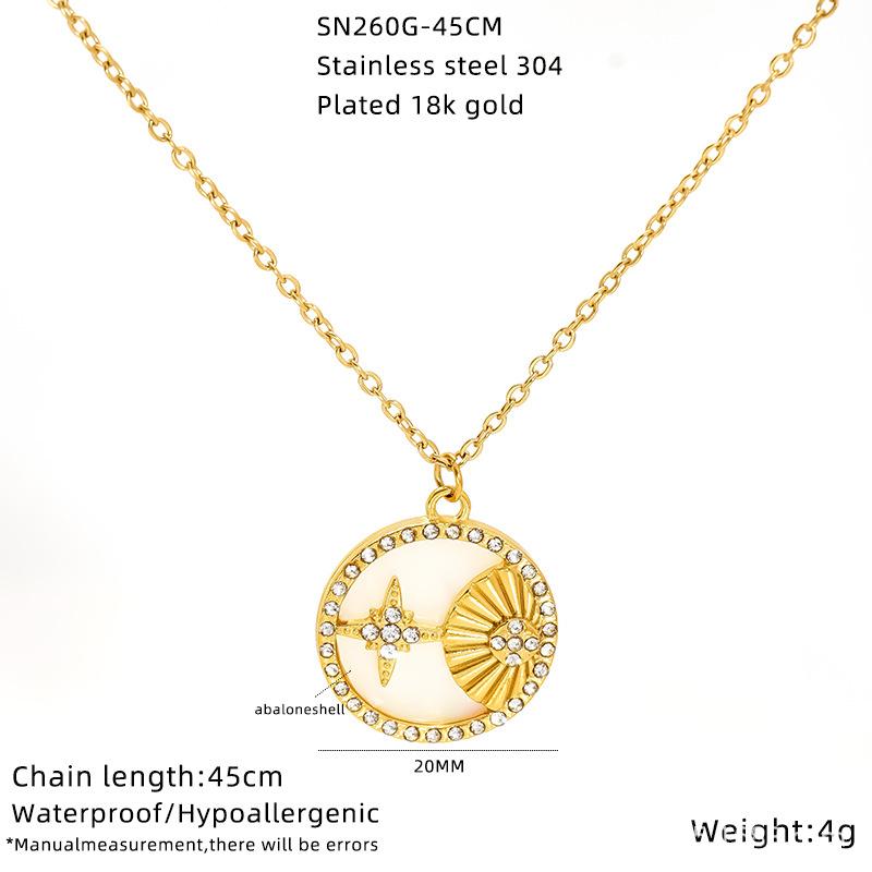 

Fritillary Plated Jewelry Necklace Female Style Double Sided Star Pendant Spot