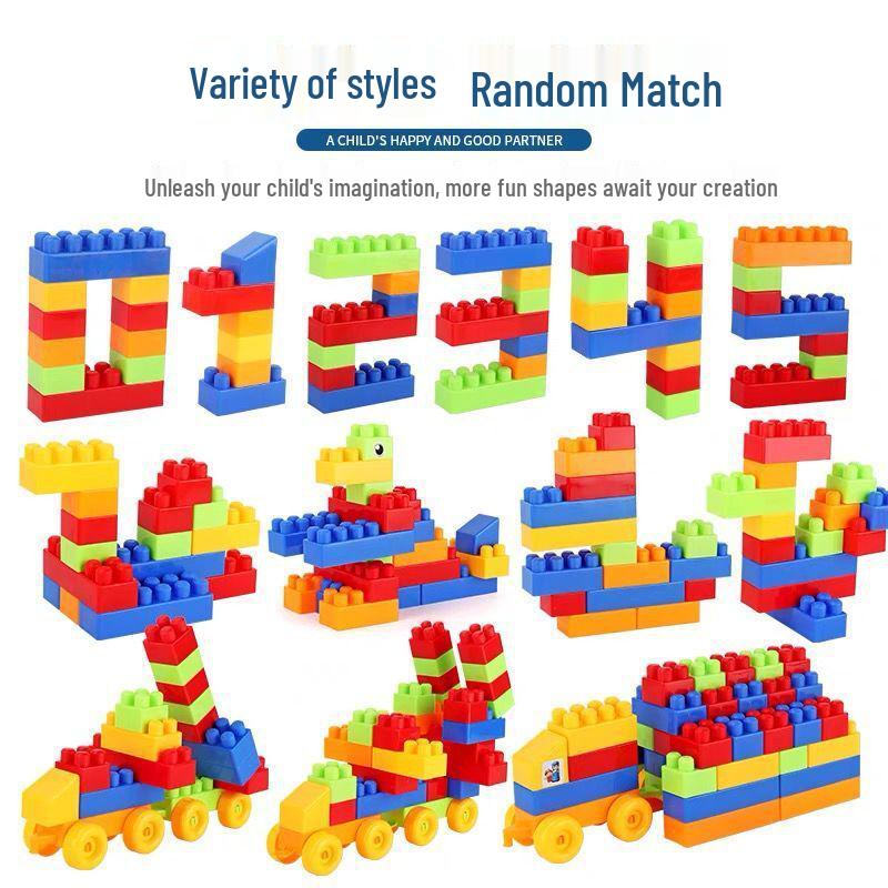 Versatile Large Particle Building Blocks Set for Children – DIY Interlocking Educational Toys for Early Learning
