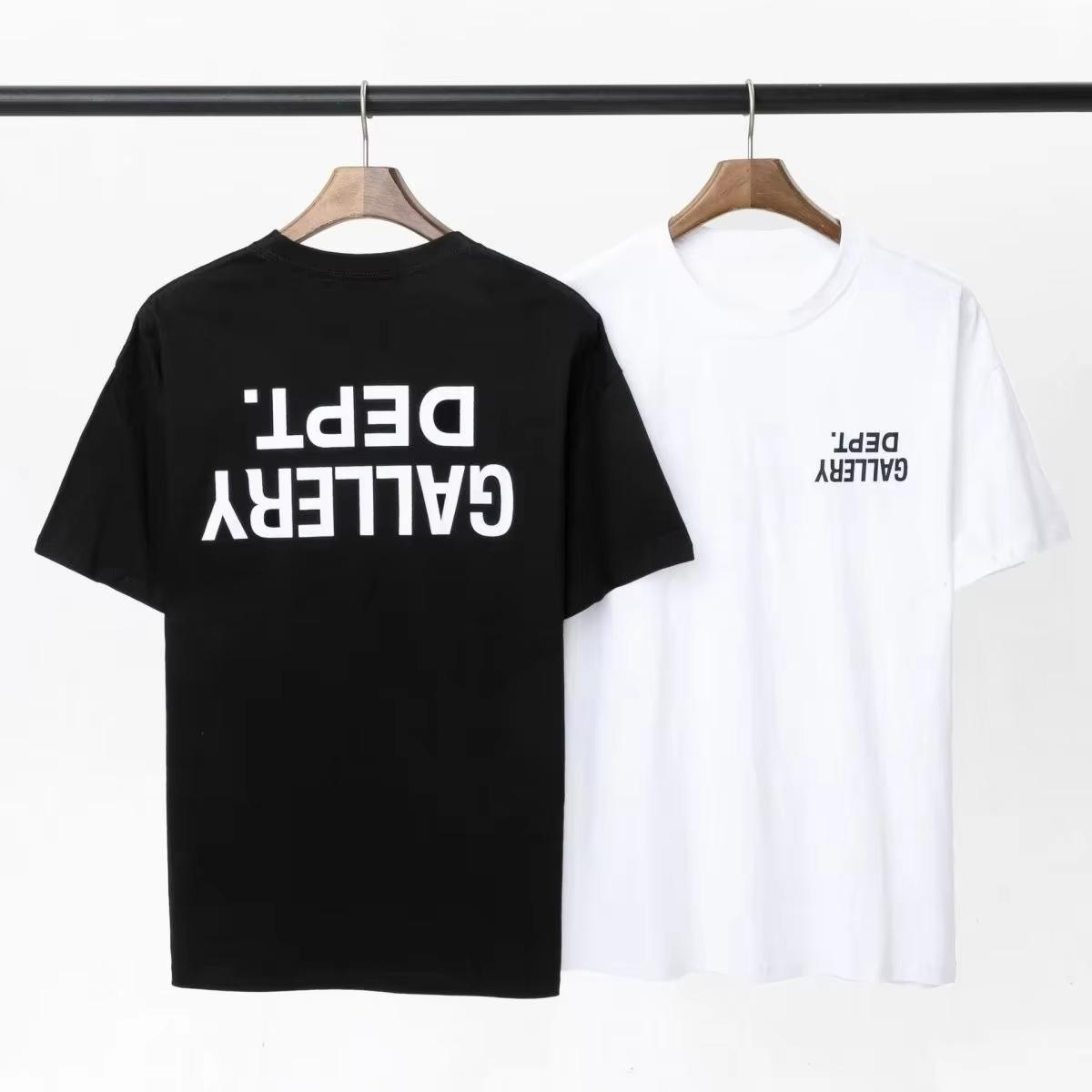 GALLERY DEPT Inspired Reverse Print Vintage Distressed Oversized Cotton Tee Streetwear Tops S разноцветный