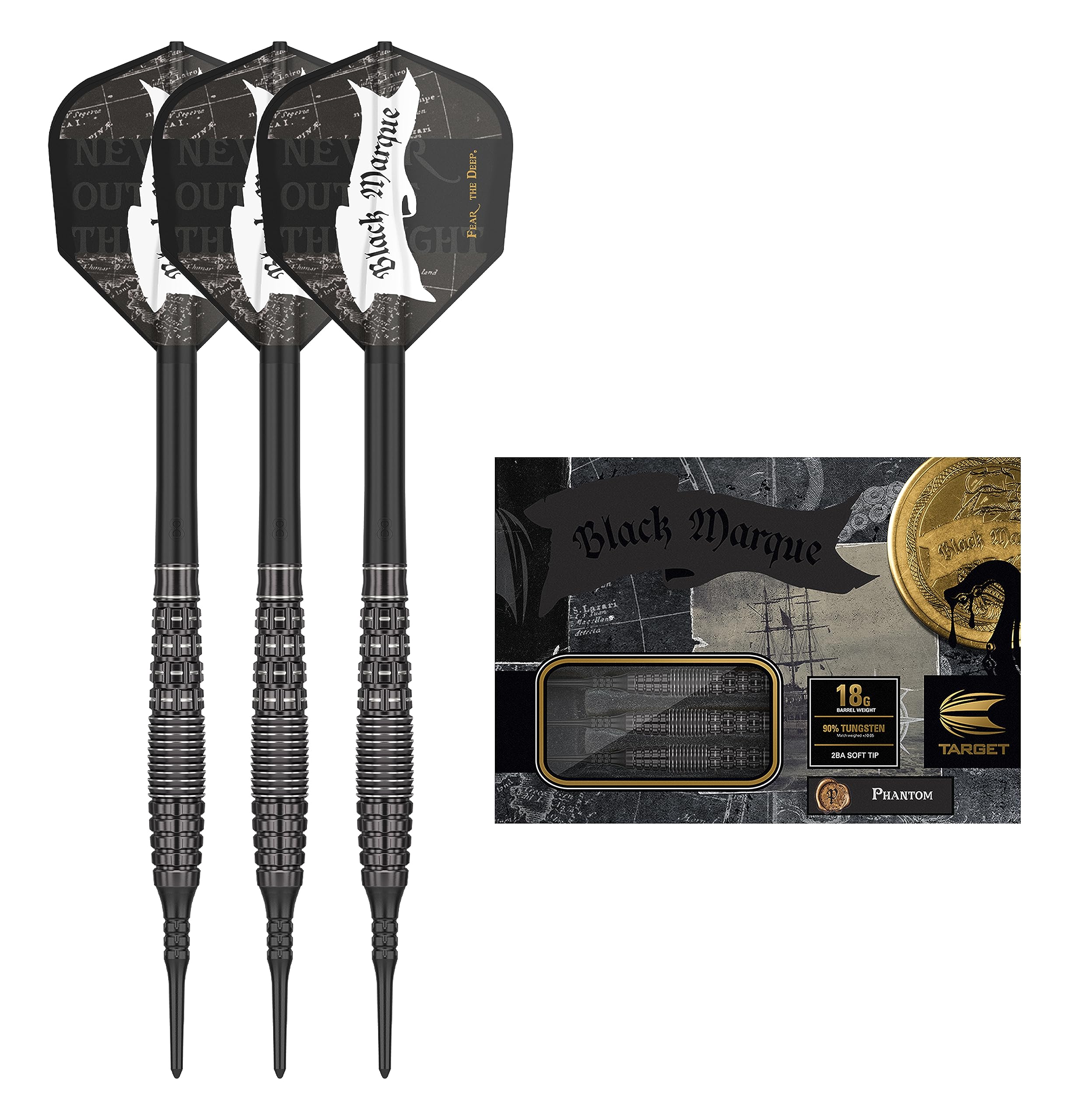 

TARGET BLACK MARQUE PHANTOM 18G 2BA SOFT TIP Mark Series (Black Phantom)