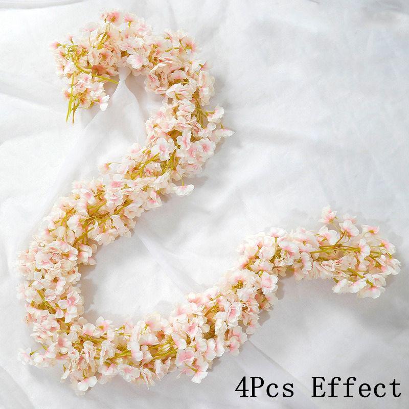 

180СМ Искусственная лоза из цветов сакуры для свадебного украшения, садовая арка, декор для дома, комнаты, вечеринки, свадебный, искусственный шелк, уличный орнамент шампанского