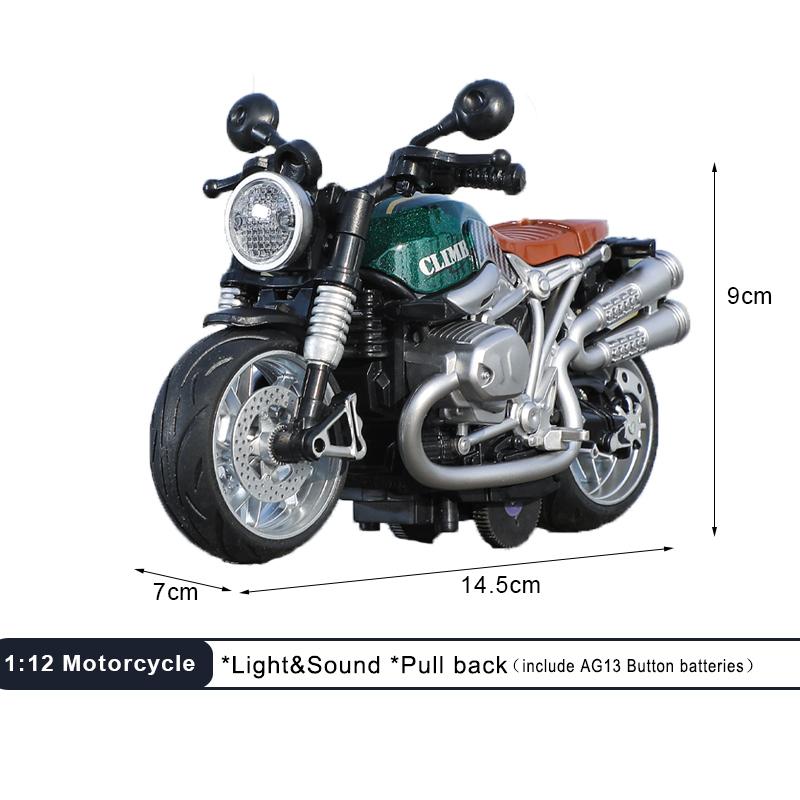 1:12 Zvukové Světelné Motocyklové Slitina+Plast Model Motocyklu Odlitek Hračka Vozidla Dekorace Sběratelství Hračky Pro Kluky Pro Děti Dárek