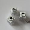 Funny Assembleable Star Moon Key Chain Keyboard Stress Relief Button Keycap Clicker Keychain Keyboard Keychain Finger Toys