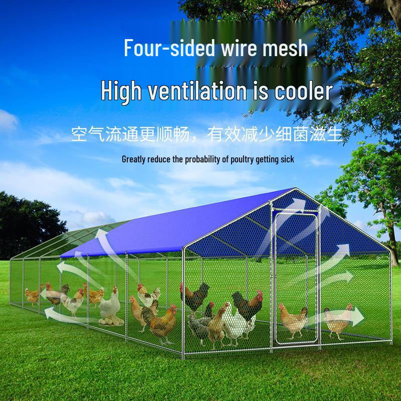 Large Outdoor Pigeon & Chicken Coop, Rabbit/Dog Pet Cage with Anti-Weasel Iron Net