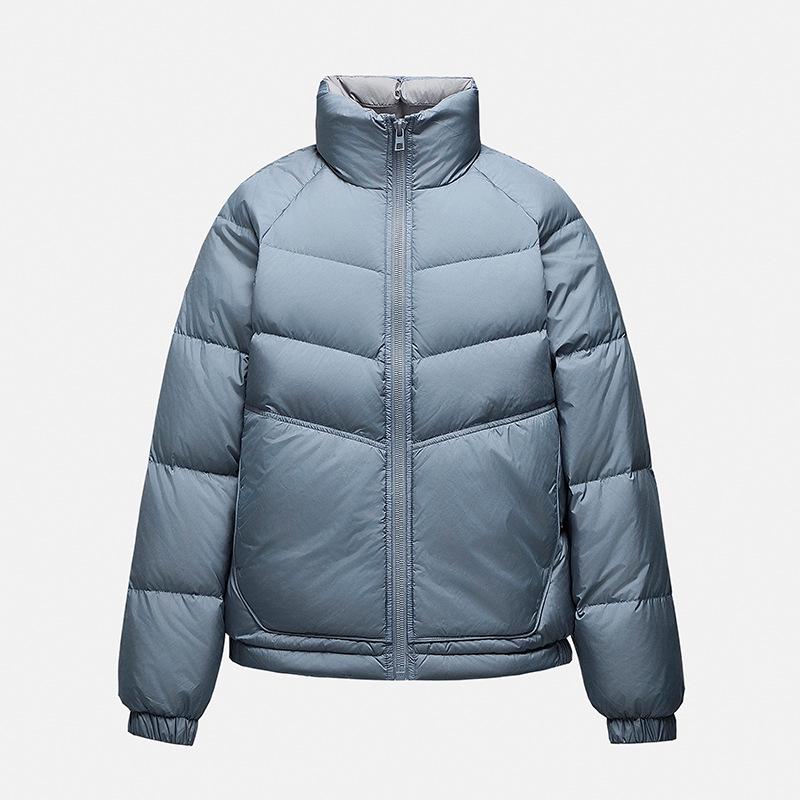 

Mu Yuan Men s Winter Retro Short Down Jacket - Trendy Warm Thickened White Duck Down Outerwear 4XL (200-220 lbs) сірий колір/синій