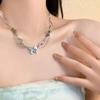 Summer Fresh Mori Gravel Crystal Fringed Butterfly Collarbone Chain Female Sweet Cool Hot Girl Style Necklace Personality Versatile Match