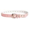 Distressed Street-Style Waist Belt with Star-Shaped Metal Grommets and Pin Closure for Cargo Pants, Jeans, and Skirts