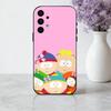 C-Cartoon S-South-H P-Park-S Phone Case For Samsung Galaxy A73,A72,A71,A70,A53,A52,A51,Soft Silicone Black Cover