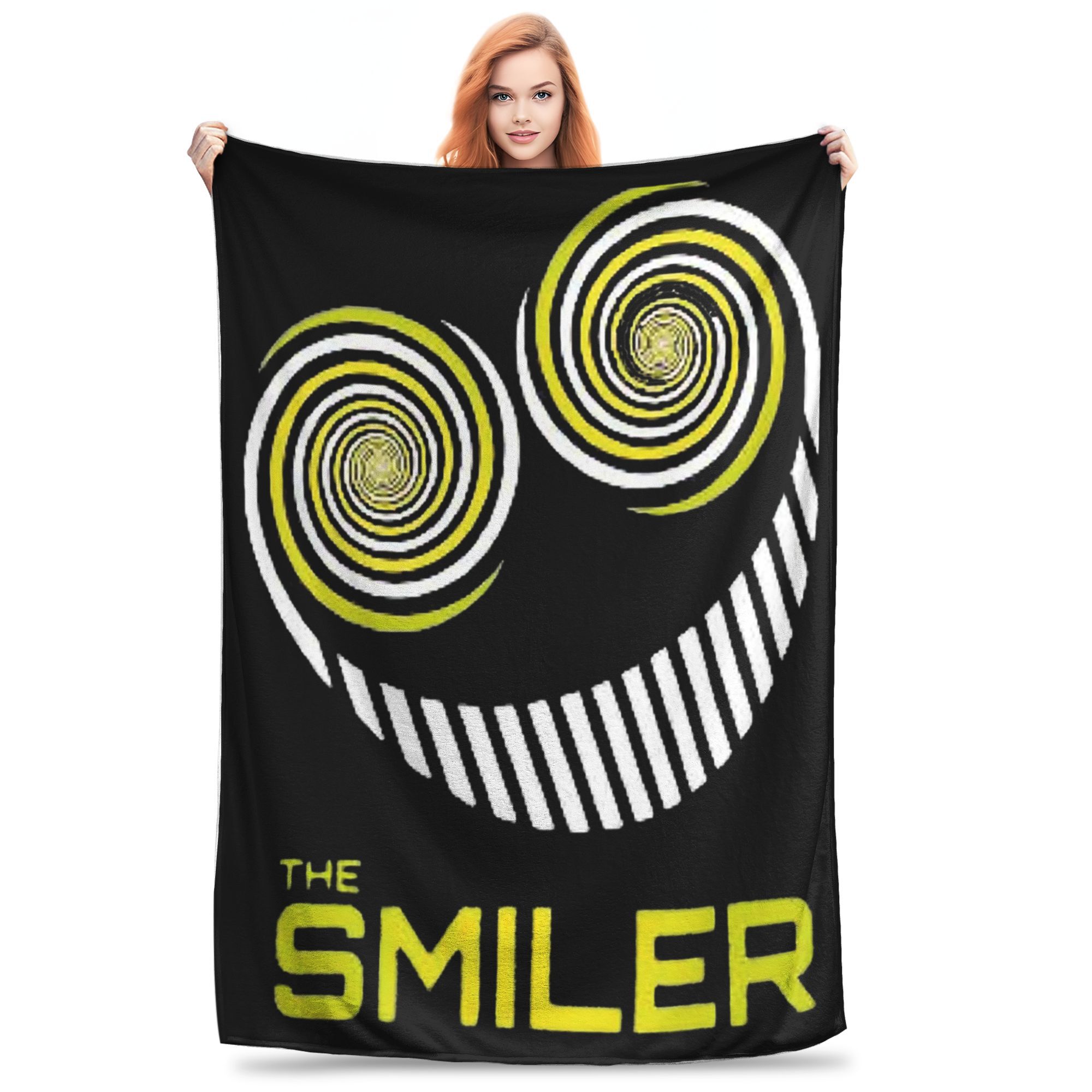 

Flannel Throw Blanket The Smiler Alton Towers Merch Uk Active Warm Plush Blankets Soft Bedding for Bed Living room Home Travel 30x40in