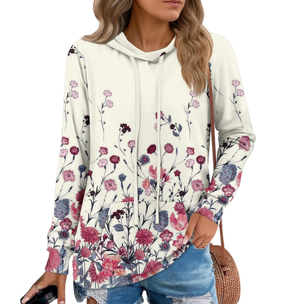 Damen Pullover Hoodies Teenager Mädchen Mode Kapuzensweatshirt Damen Herbst Tunika Top