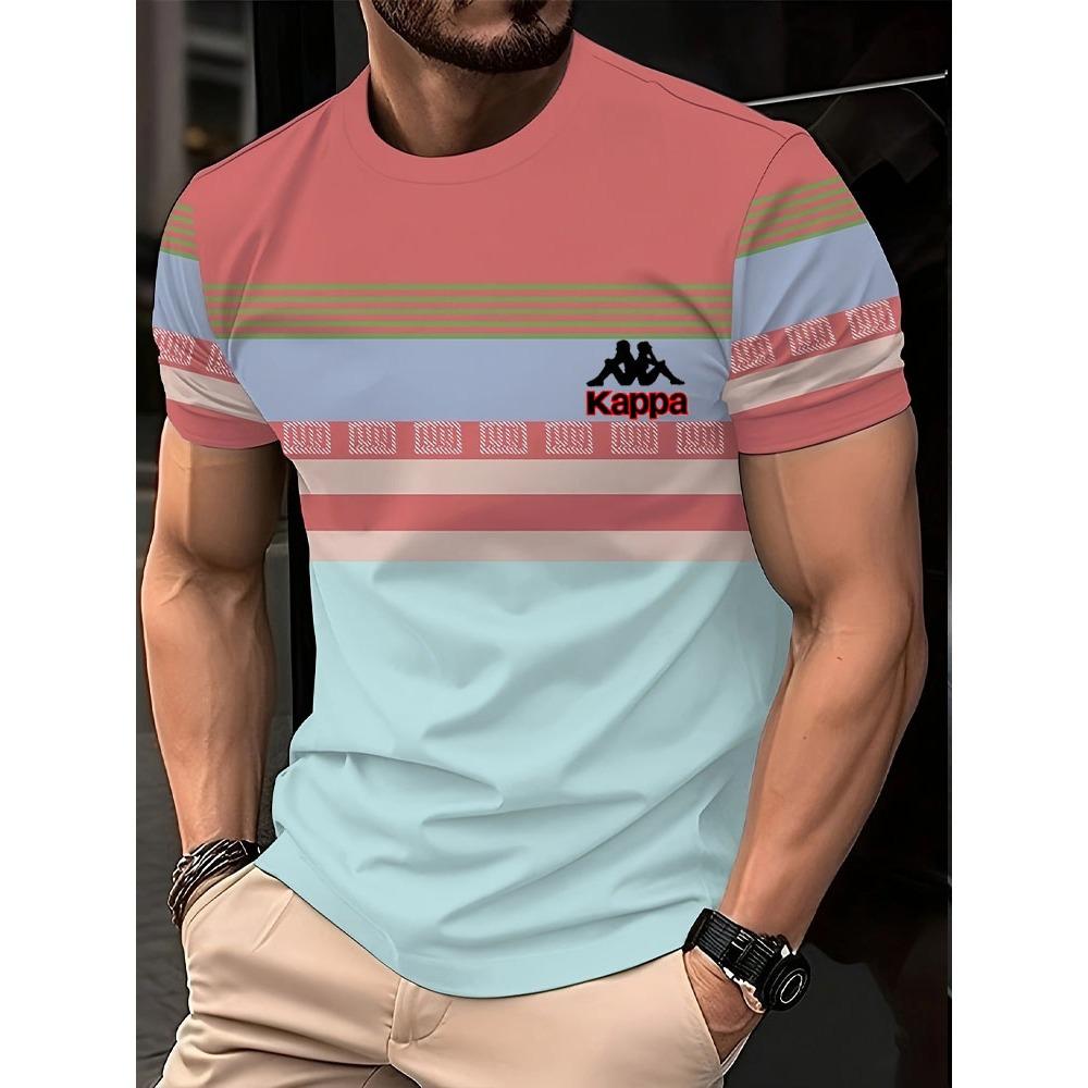 Pattern printed men's comfortable T-shirt, pattern T-shirt men's summer clothing, men's clothing