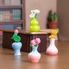 4Pcs Mini Vase Ornament Healing Mini Garden Stress Relief Partner Resin Bouquet Desktop Narrative Sense Decor