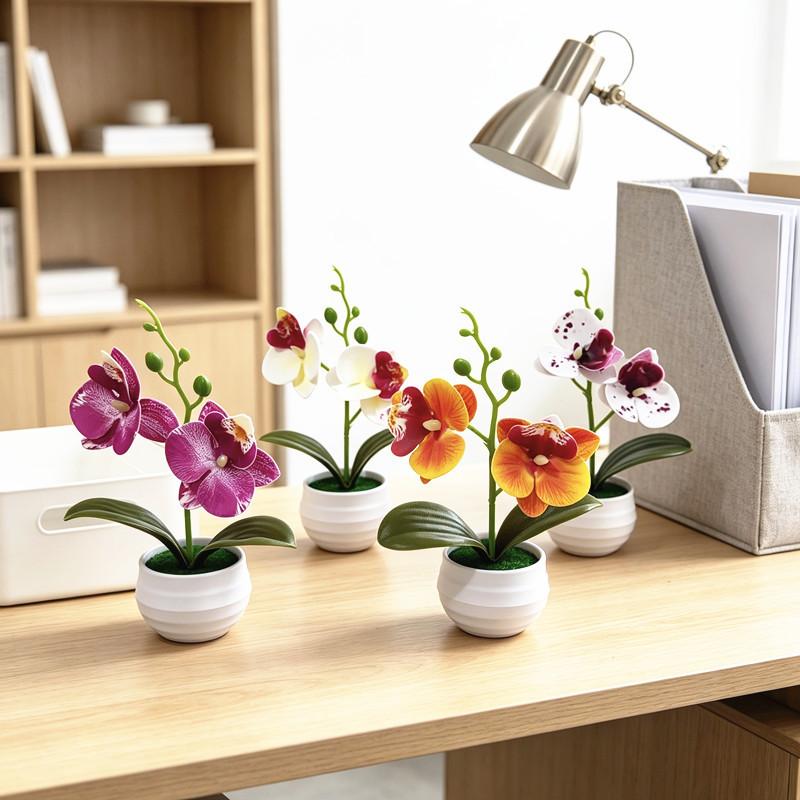 Butterfly Orchid Artificial Plant With Textured Plastic For Photography And Home Decor