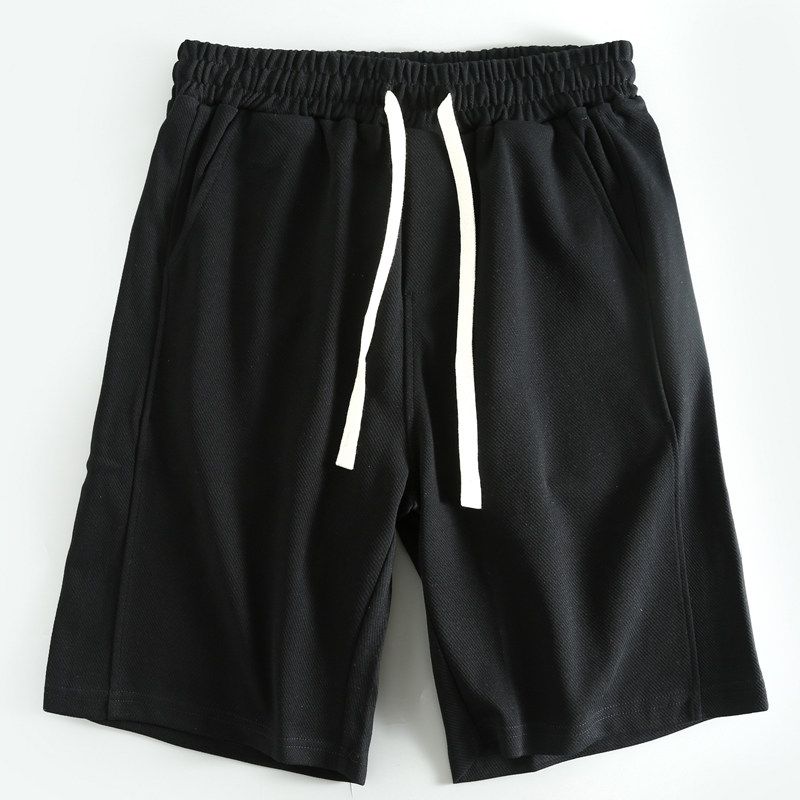 Drawstring Men's Summer Terry Casual Shorts Export Surplus Men's Loose Mid-Length Pants with Cut Tags