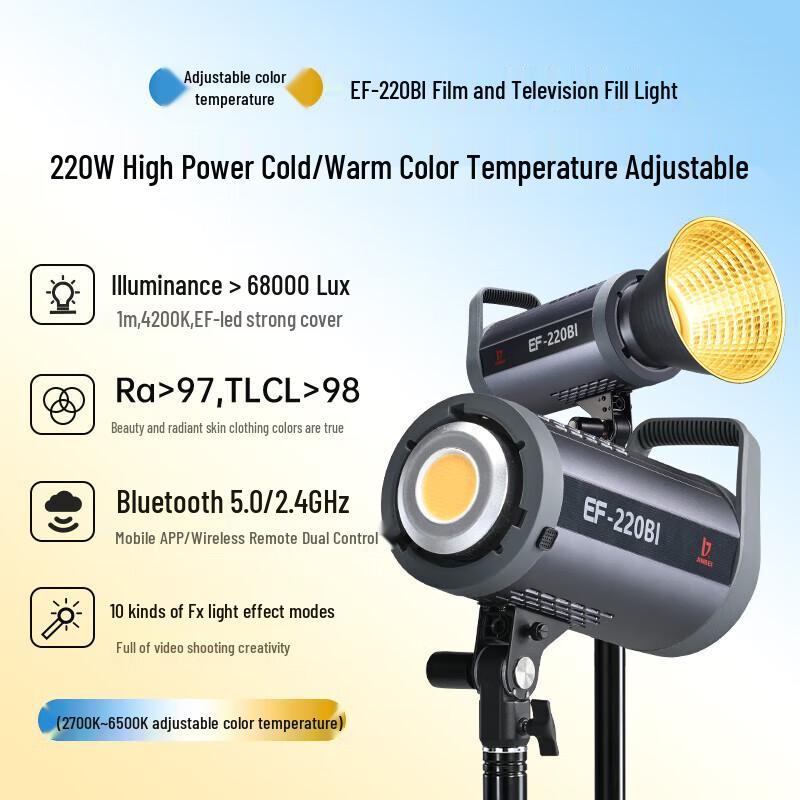 JINBEI EF-220BI 220W Bi-Color LED Studio Light