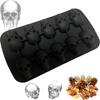 Halloween 10 Cells 3D Skull Ice Cube Mold Silicone Ice Cube Tray Ice Cube Maker DIY Whiskey Ice Ball Mold Chocolate Pastry Mould