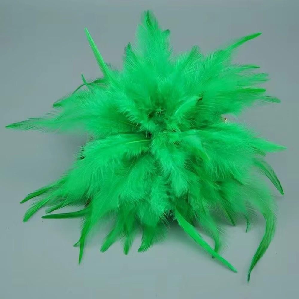 Corsage Feather Flower Brooches Exaggerated Retro Elegant Feather Flower Headpiece Badge Accessory Flower Brooch зелёный