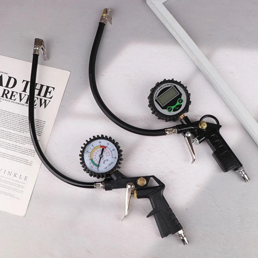 Meter Display Tire Air Pressure Gauge 0-16Bar Digital Tire Inflation Adapter  Tire Repair
