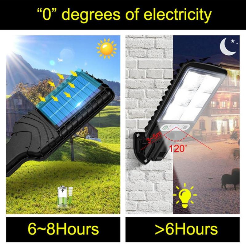 Solar Street Lights LED Lamp Outdoor Waterproof Wall Lamp Remote Light Solar Powered LED Motion Sensor Light for Garden Lighting