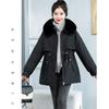 Autumn and Winter Women's Solid Color Mid-length Waist Hooded Pie To Overcome Thickening Warm Women's Jacket 6 Colors