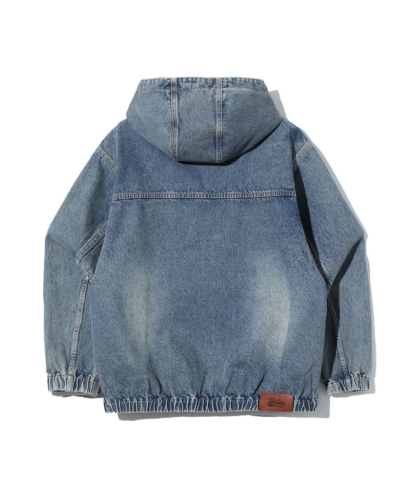 UCLA Unisex Gewaschener Denim Arbeits-Kapuzenpullover [Indigo] (Uc9Uj20)