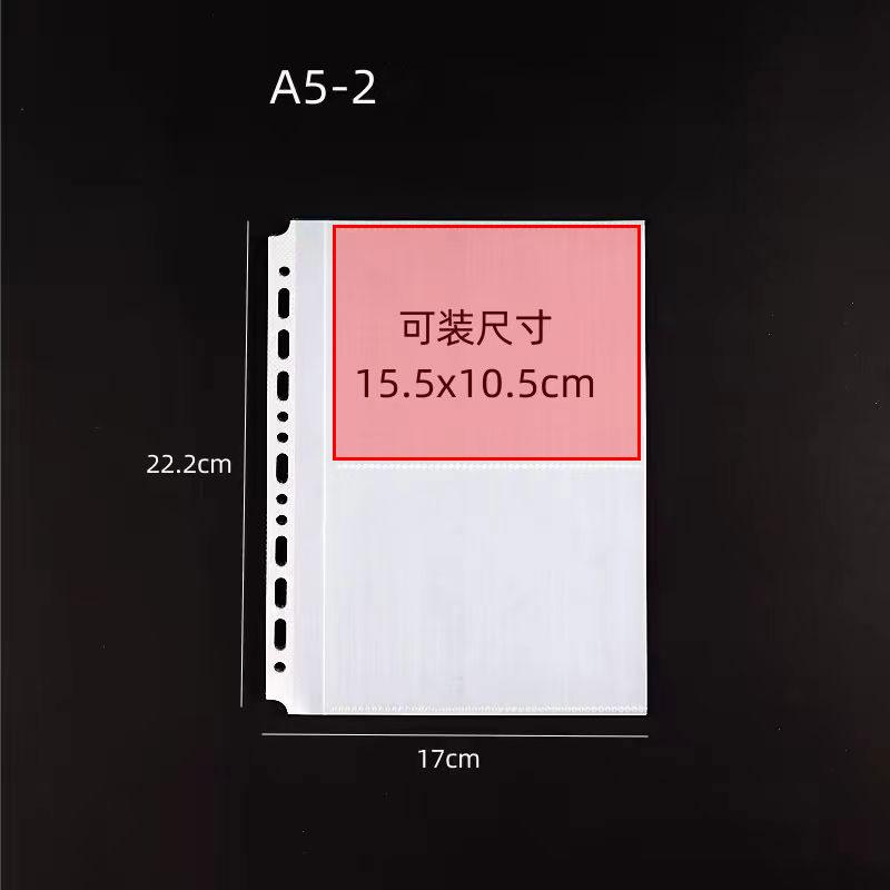 40 STUKS A4/B5/A5 Formaat Dossier Transparante Document Geperforeerde Pocket Map Beschermer Zak Los Blad Insteekzak Clear File Blad Beschermers