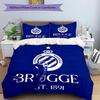 3pcs Duvet Cover Set (1*Duvet Cover + 2*Pillowcase, Without Core), Club Brugge K V Print Bedding Set, Bedroom Decor, All‑Season, Gift