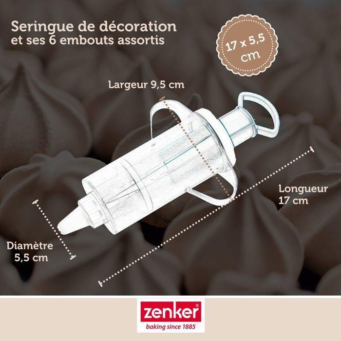 Cake Decorating Syringe - Zenker - 42803 - 6 Tips - Plastic - Easy Cake Design