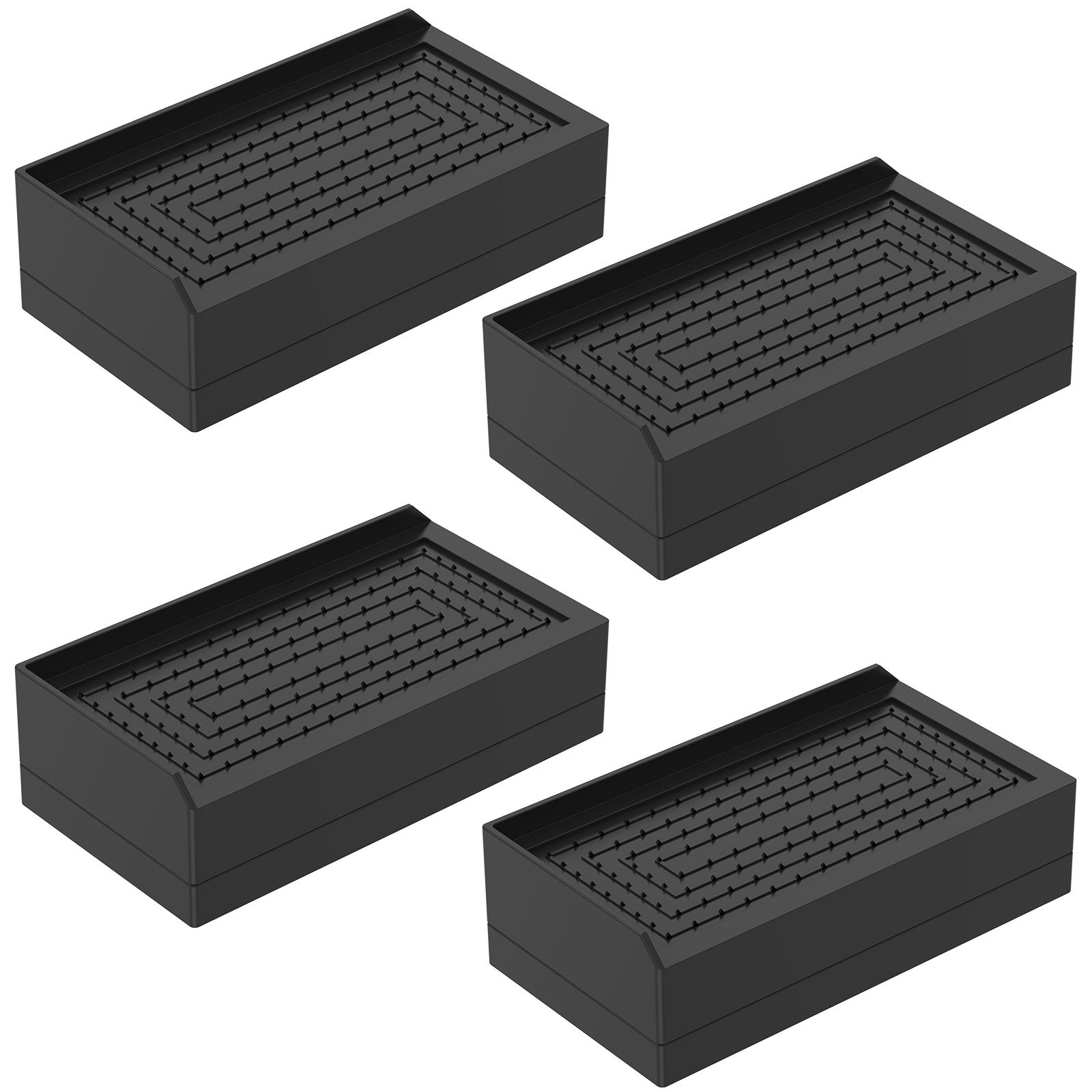 

4 шт. Подставки для кровати TPU Штабелируемые Подставки для мебели Нескользящие Опоры для дивана и стола L-образная сторона / Полная сторона Грузоподъемность 500 кг Накладки на ножки