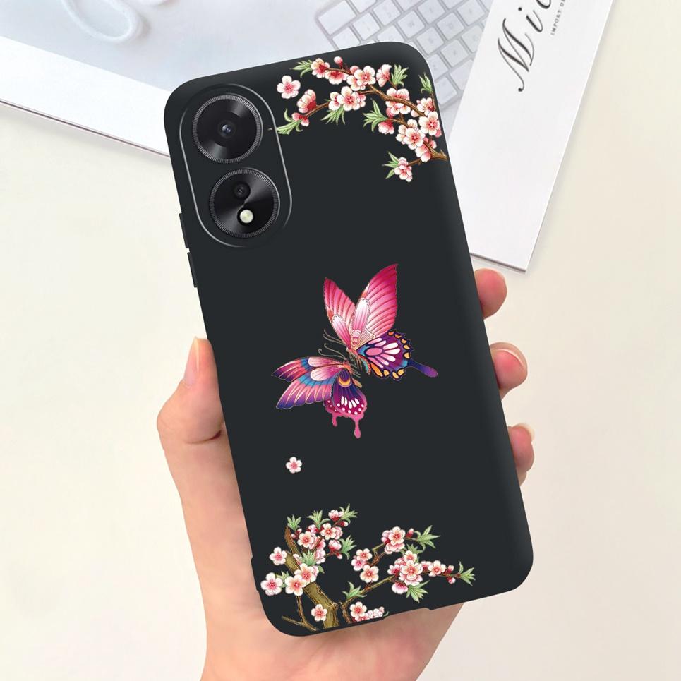 For OPPO A17 A17K Phone Case Flower Astronaut  Soft Silicone Matte Cover For Coque OPPOA17 OPPOA17K A 17 17K Fundas Shockproof