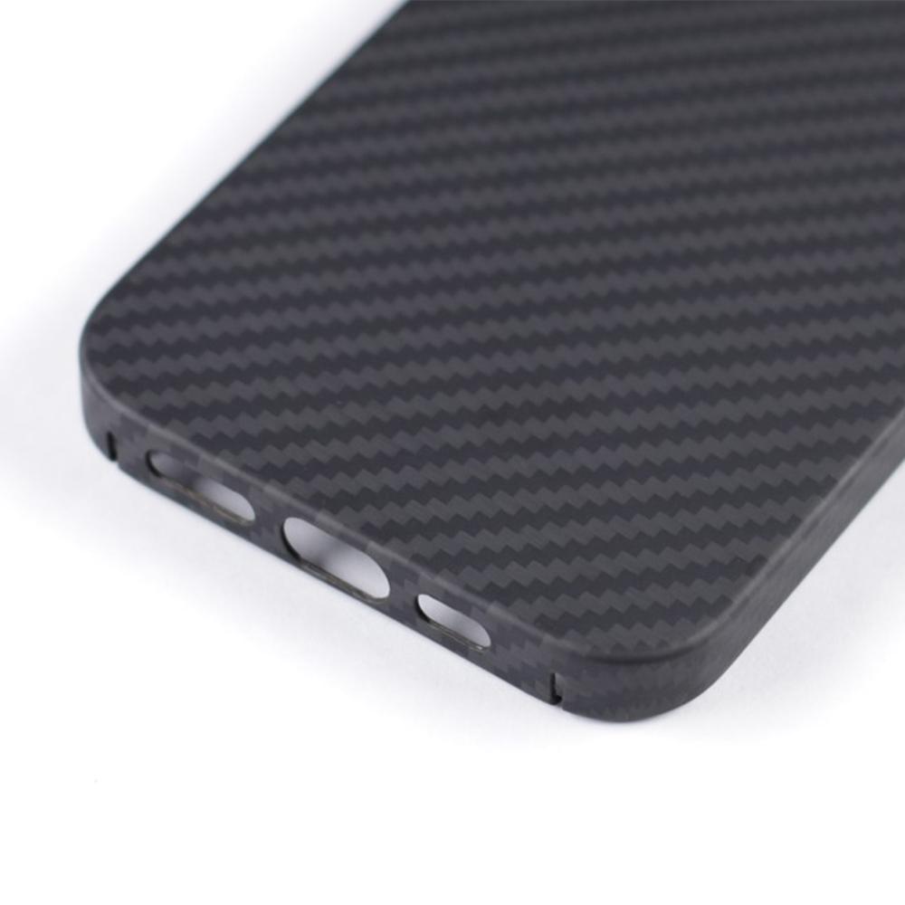 For iPhone 16 Pro Case 1500D Coarse Texture Aramid Fiber Thin Phone Cover (Big Lens Hole)