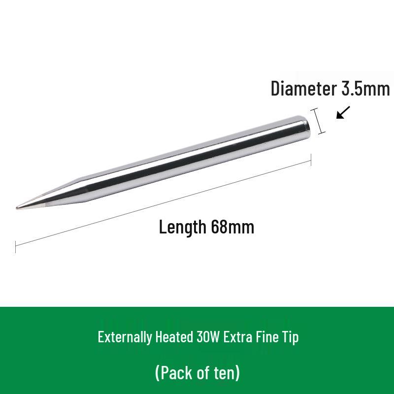 Lead-Free Eco-Friendly Electric Soldering Iron Tips: 30W/40W/60W - Universal Round, Pointed, Knife-Edge, and Horseshoe Styles.