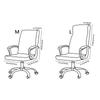Elastic Office Chair Cover With Zipper Rotating Computer Hotel Chair Cover Integrated Armrest Elastic Boss Chair Protect Cover