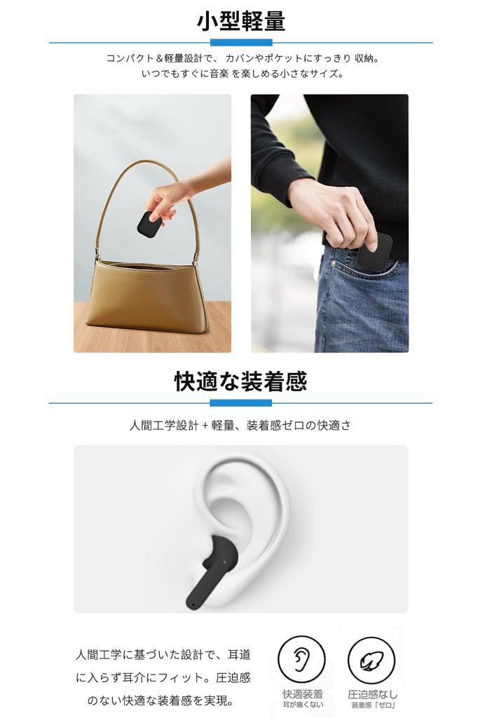 Wireless Earbuds [2025 New Masterpiece Model] Bluetooth In-Ear Earphones, HiFi Sound Quality, Deep Bass, Bluetooth 5.4 with Mic, Hands-Free Calling,